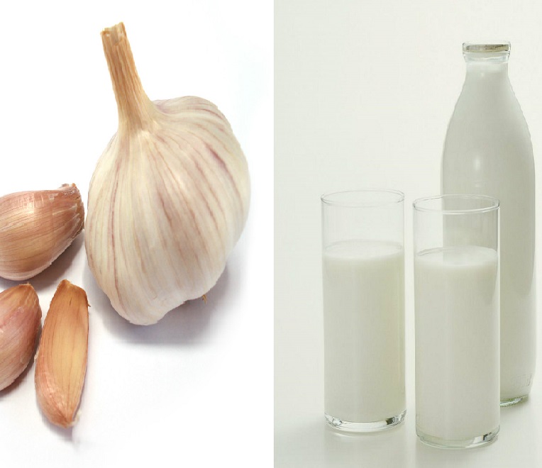 Чеснок с молоком