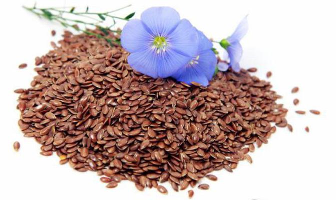 Цветок и семена льна