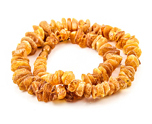 Крупные янтарные бусы