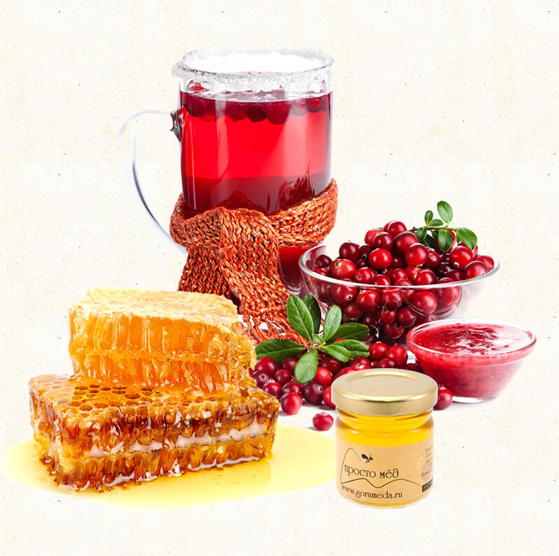 Мёд с клюквой