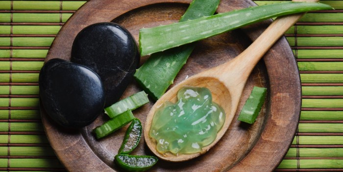 Мякоть алоэ в ложке