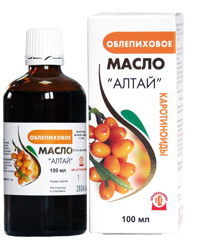 Пузырёк с облепиховым маслом