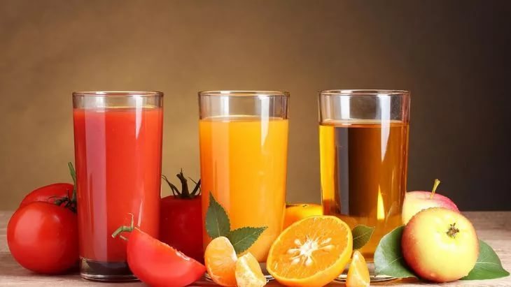 Соки, овощи и фрукты
