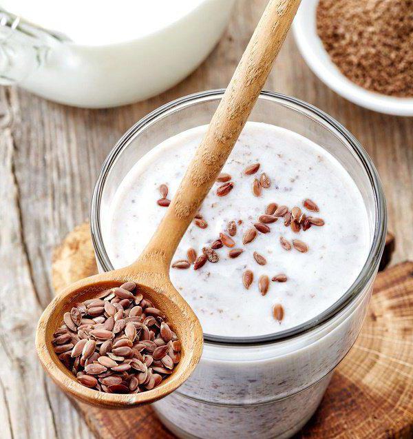 Семена льна и кефир