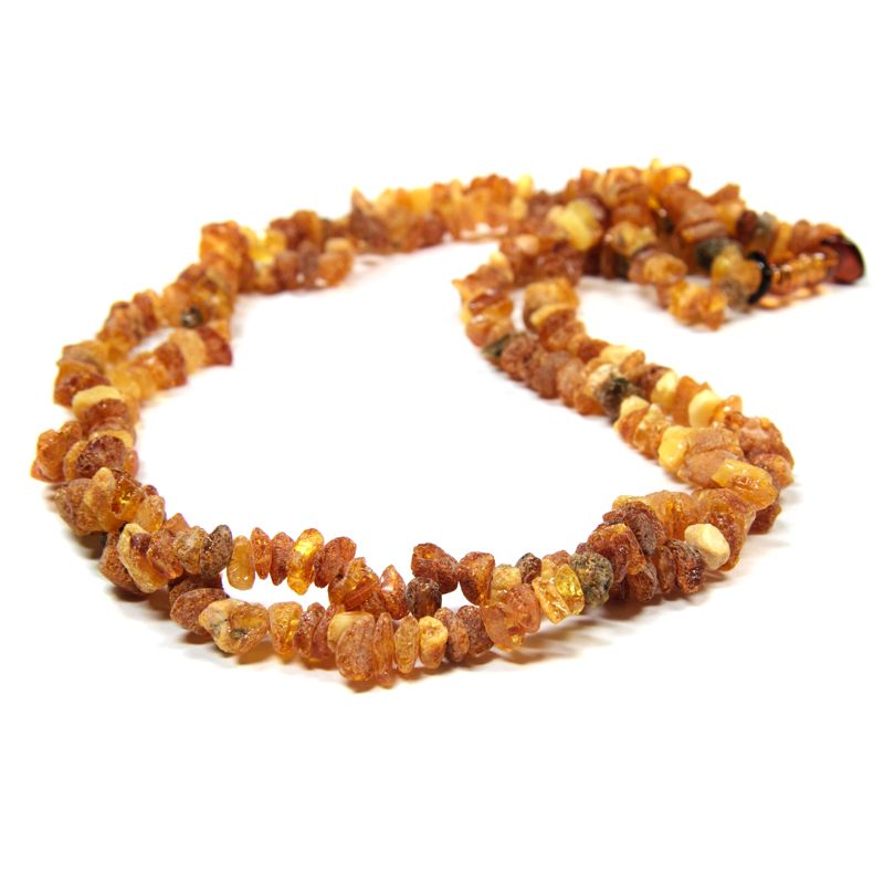 Нитка бус из необработанного янтаря