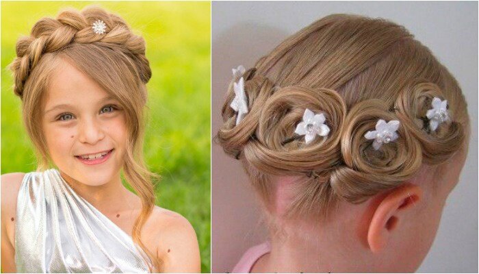 Греческий стиль прически для детского сада