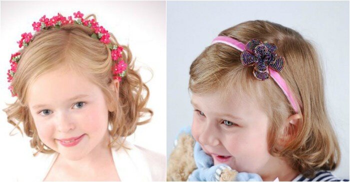 Стильные кудри с ободком для детсадовского выпускного